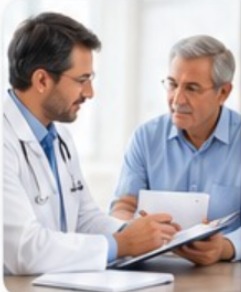 Doctor consulting patient